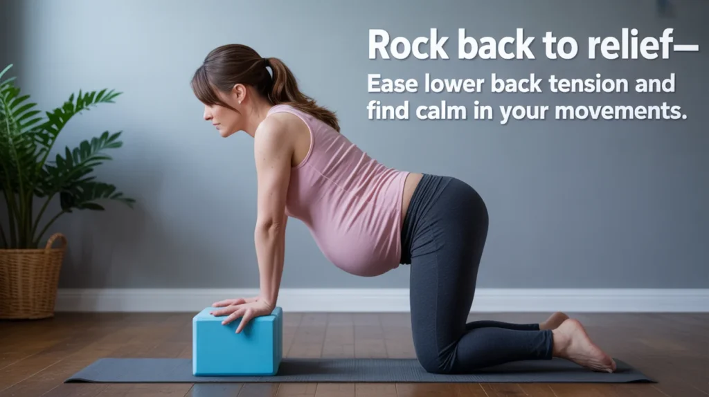 Rock back to relief—ease lower back tension and find calm in your movements.