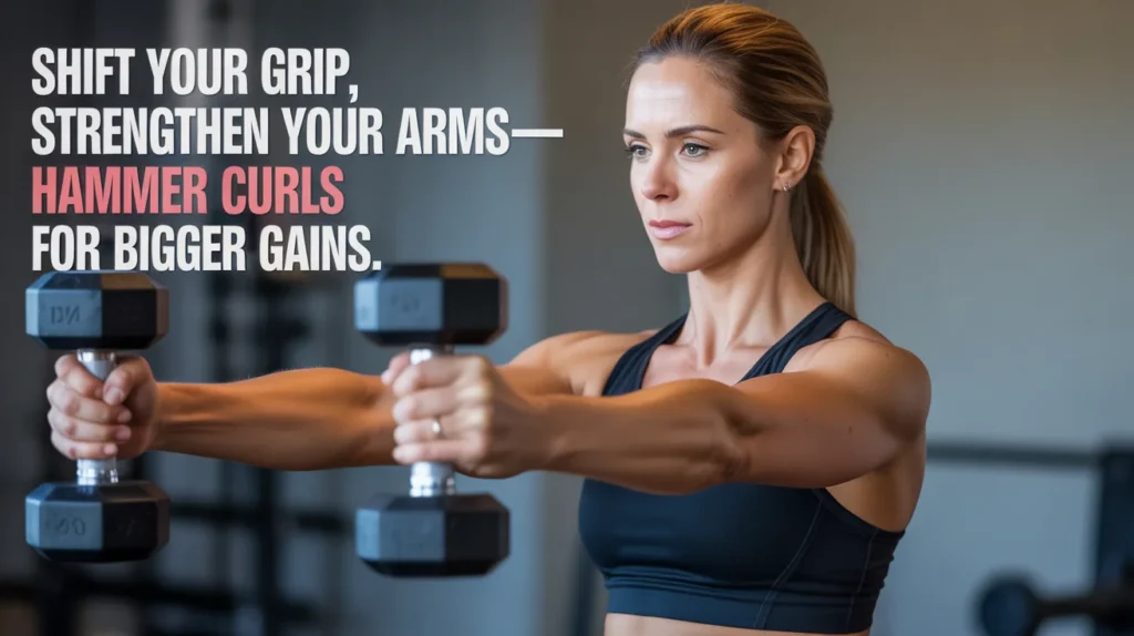 Shift your grip, strengthen your arms—hammer curls for bigger gains.