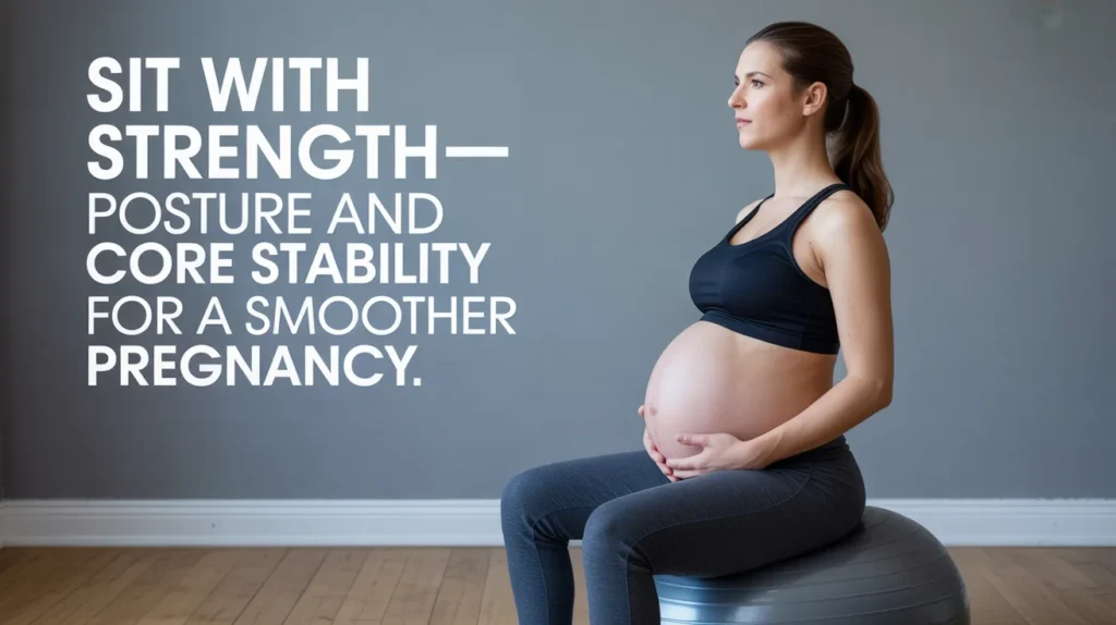 Sit with strength—posture and core stability for a smoother pregnancy