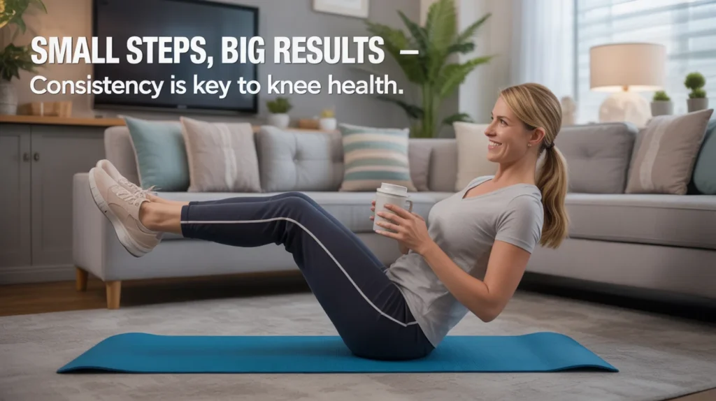 Small Steps, Big Results – Consistency is Key to Knee Health.