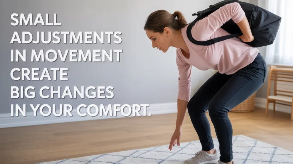 Small adjustments in movement create big changes in your comfort.