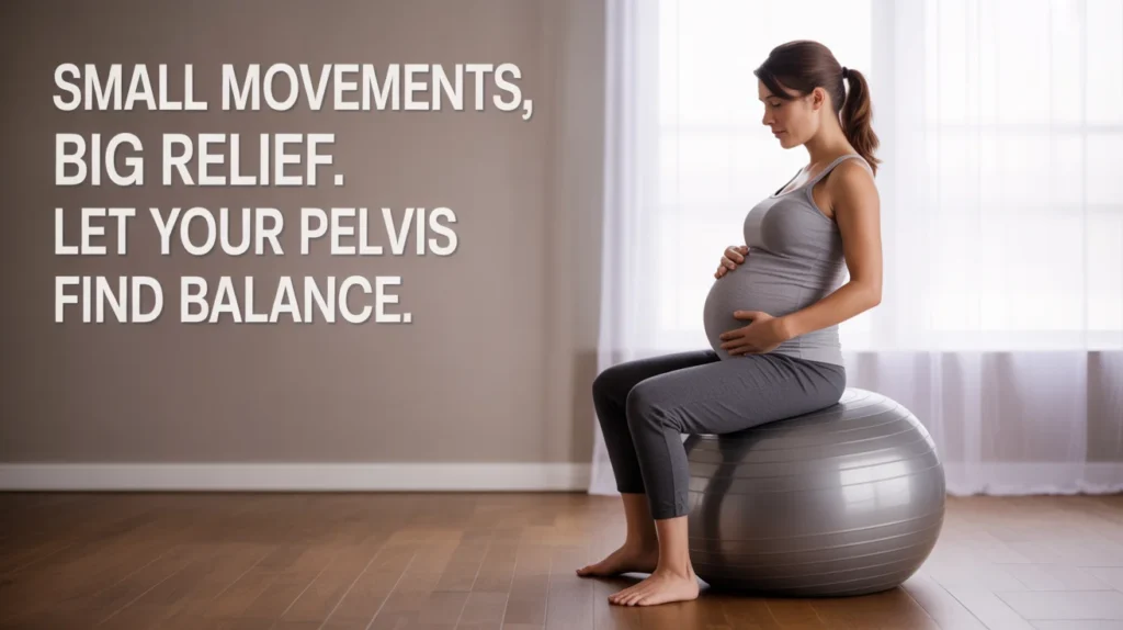 Small movements, big relief. Let your pelvis find balance.