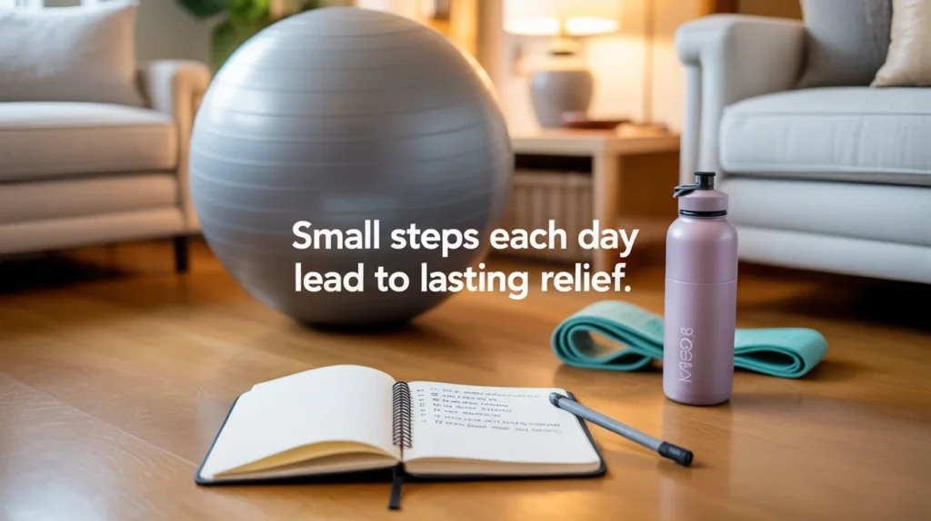 Small steps each day lead to lasting relief.