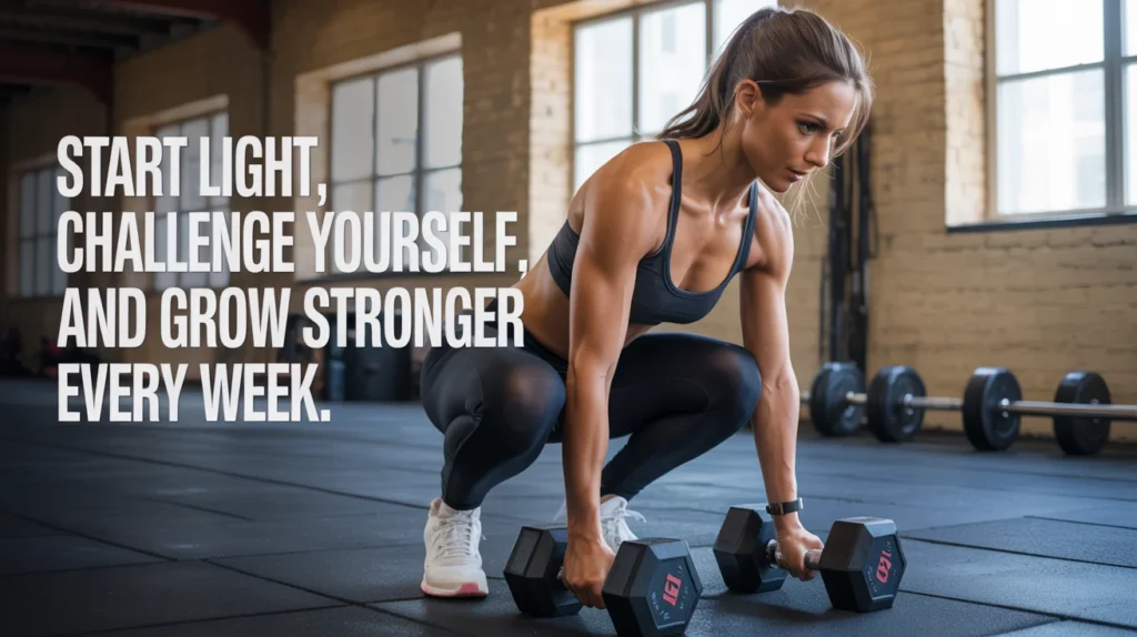Start light, challenge yourself, and grow stronger every week.