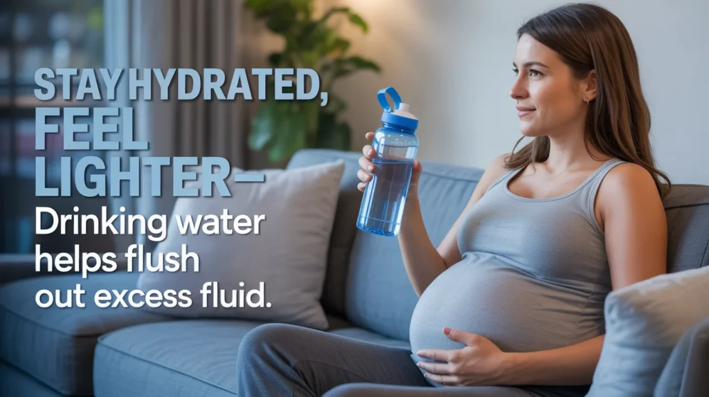 Stay hydrated, feel lighter—drinking water helps flush out excess fluid.