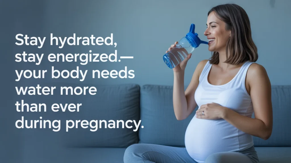 Stay hydrated, stay energized—your body needs water more than ever during pregnancy.