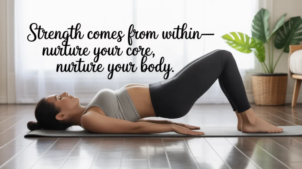 Strength comes from within—nurture your core, nurture your body.