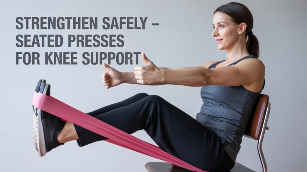 Strengthen Safely – Seated Presses for Knee Support.
