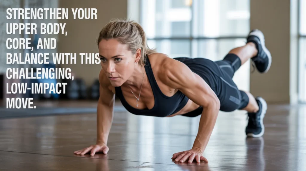 Strengthen your upper body, core, and balance with this challenging, low-impact move.