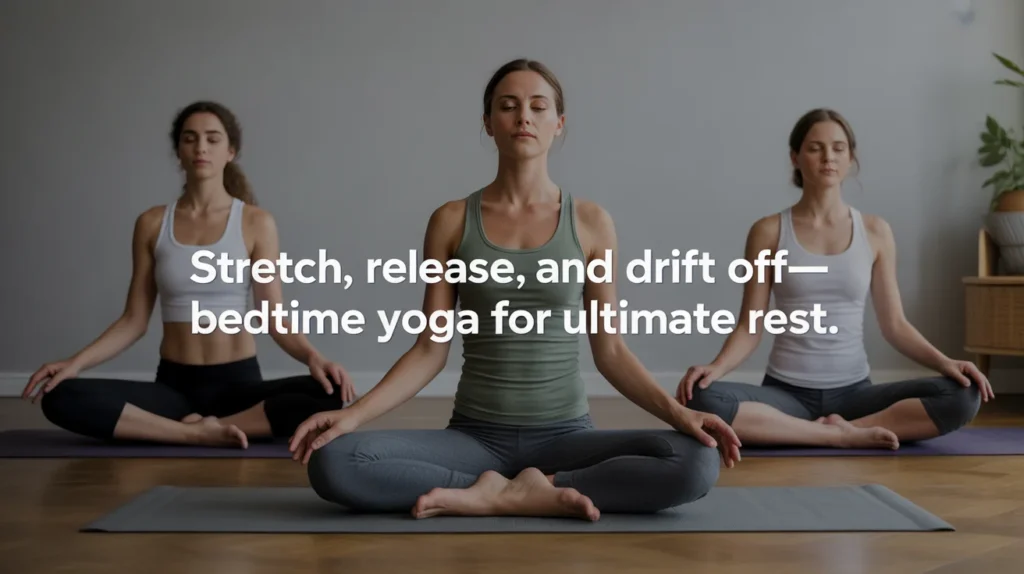 Stretch, release, and drift off—bedtime yoga for ultimate rest.