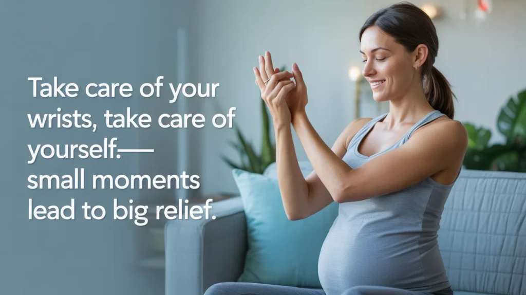 Take care of your wrists, take care of yourself—small moments lead to big relief.