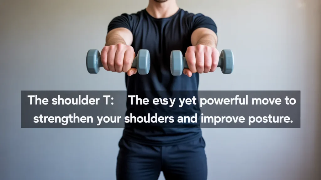 The Shoulder T An easy yet powerful move to strengthen your shoulders and improve posture.