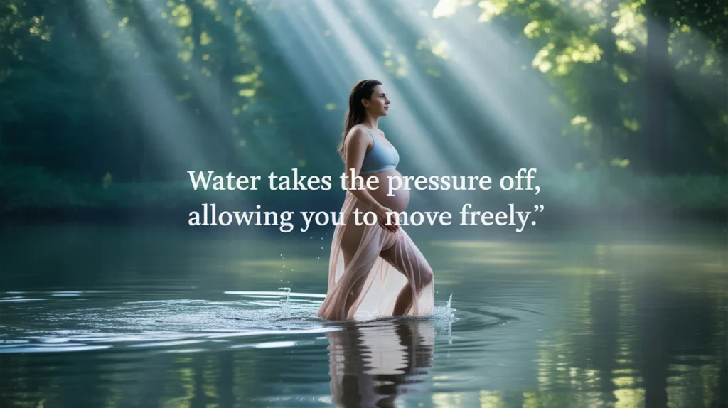Water takes the pressure off, allowing you to move freely.