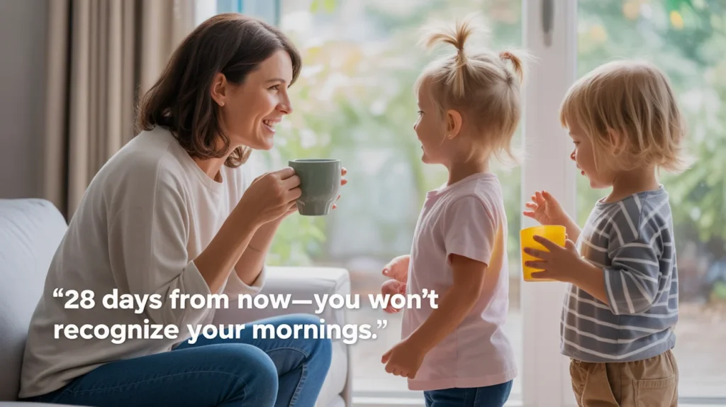 28 days from now—you won’t recognize your mornings.