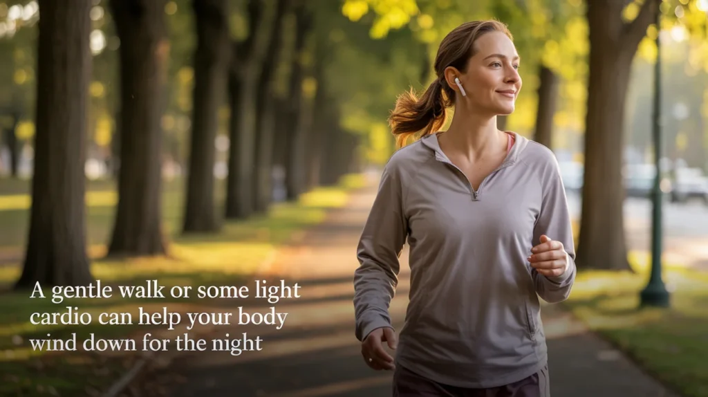 A gentle walk or some light cardio can help your body wind down for the night.