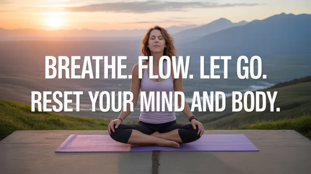 Breathe. Flow. Let go. Reset your mind and body.