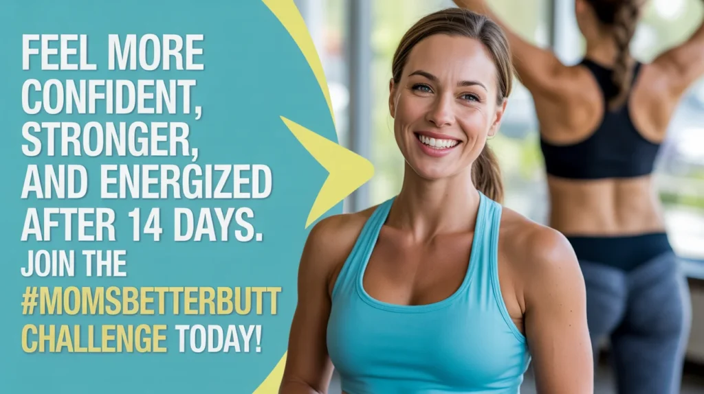 Feel more confident, stronger, and energized after 14 days. Join the #MomsBetterButtChallenge today!