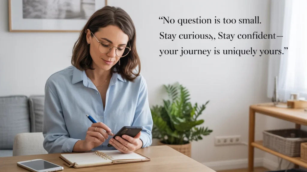 No question is too small. Stay curious, stay confident—your journey is uniquely yours.