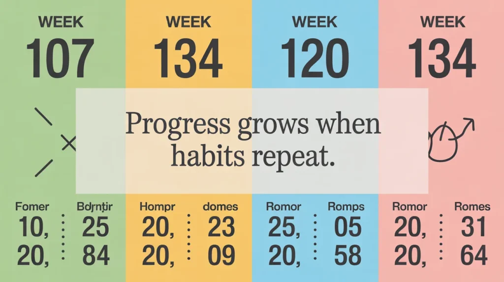 Progress grows when habits repeat.