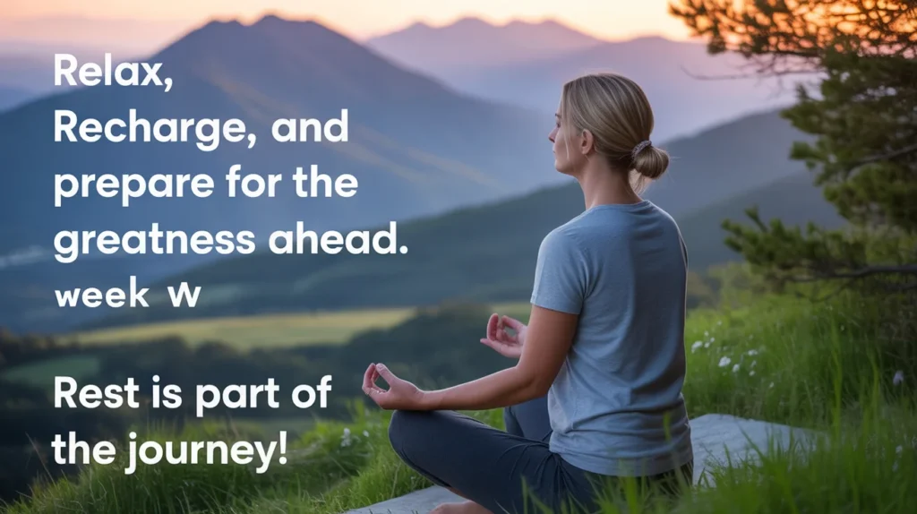 Relax, recharge, and prepare for the greatness ahead. Rest is part of the journey!
