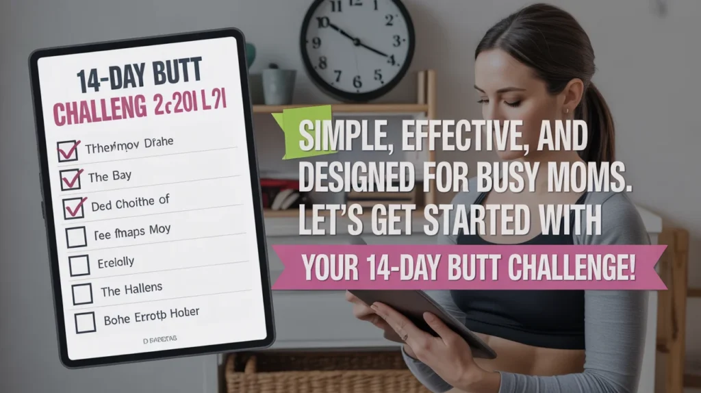 Simple, effective, and designed for busy moms. Let’s get started with your 14-Day Butt Challenge!