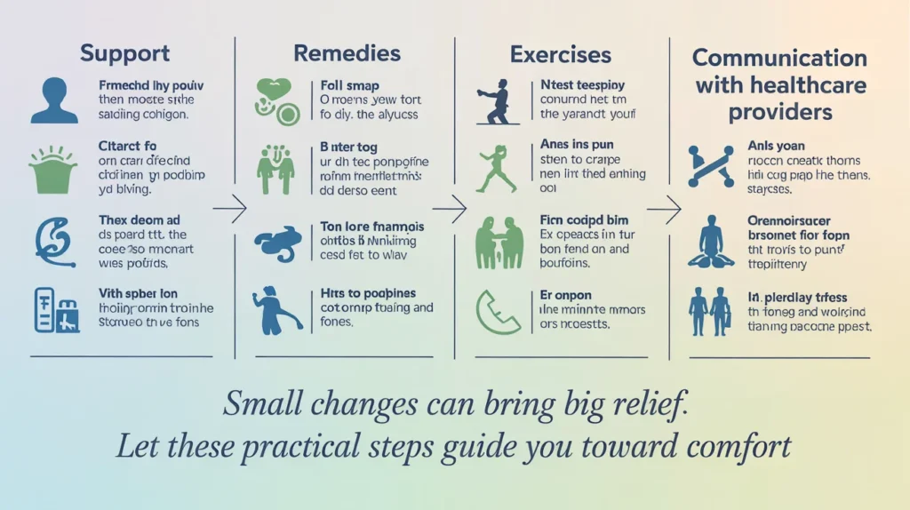 Small changes can bring big relief. Let these practical steps guide you toward comfort.