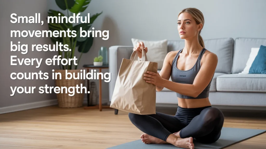 Small, mindful movements bring big results. Every effort counts in building your strength.