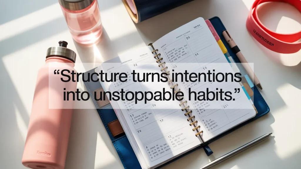 Structure turns intentions into unstoppable habits.