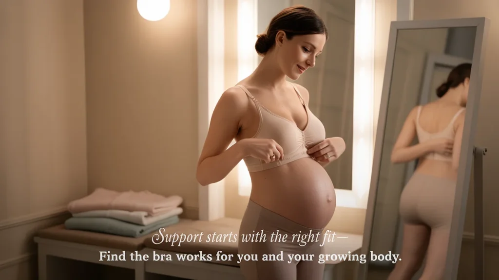 Support starts with the right fit—find the bra that works for you and your growing body.